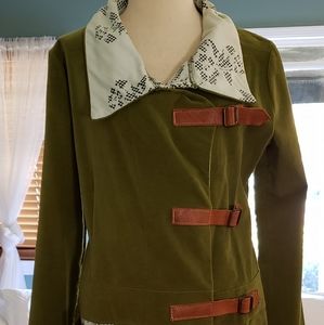 Smoking lily Retro olive green  coat